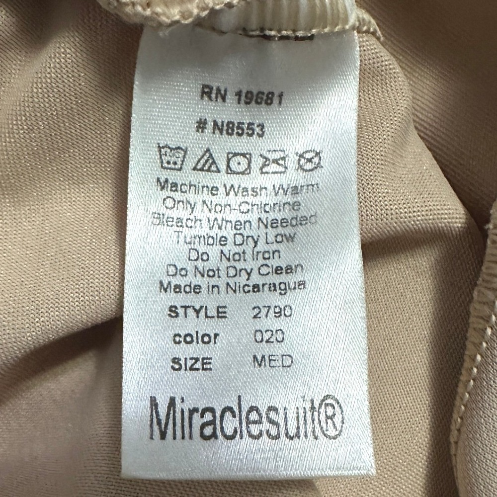 Miraclesuit Scoop Neck Camisole Tank Control Shapewear Beige Top Medium Contour - Picture 3 of 5